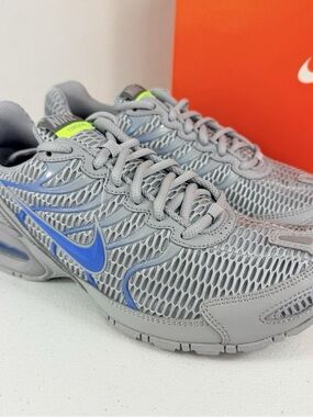 Nike Grey and Blue Men's Athletic Sneakers